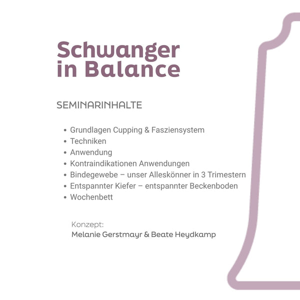 Séminaire « Schwanger in Balance » avec set de Cupping pour sages-femmes
